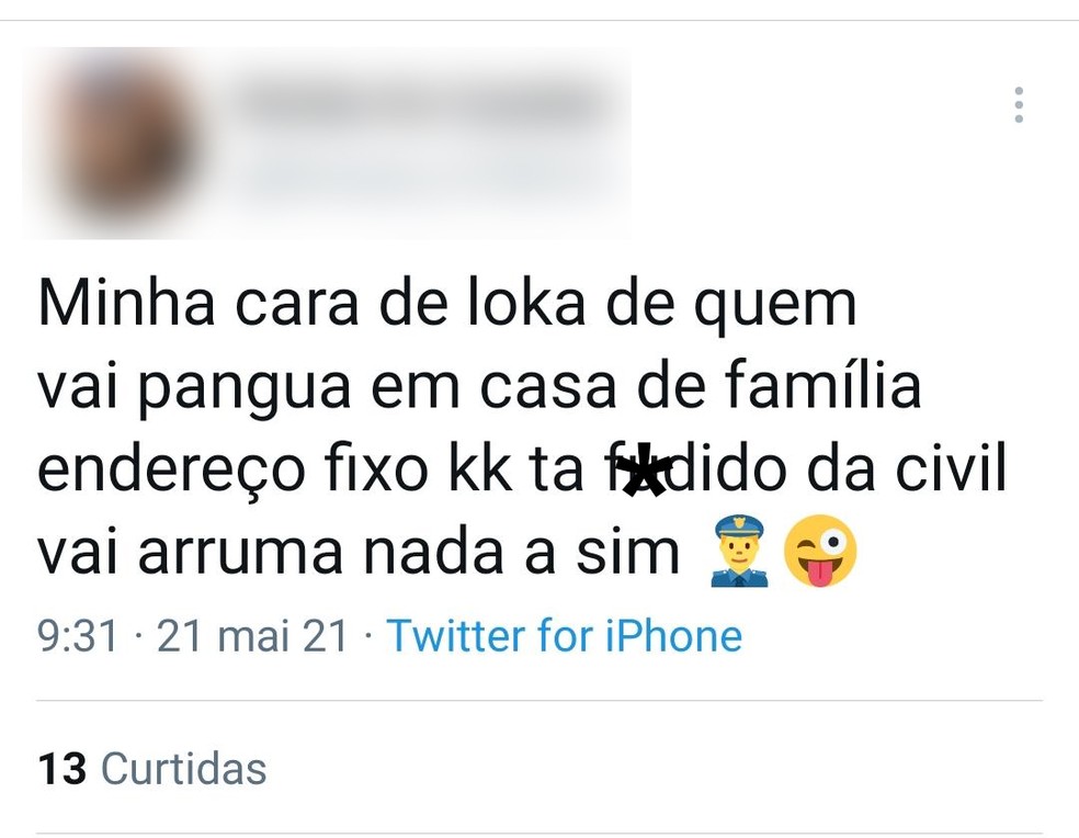Tu&iacute;te de adolescente investigado por tortura em Belford Roxo &mdash; Foto: Reprodu&ccedil;&atilde;o