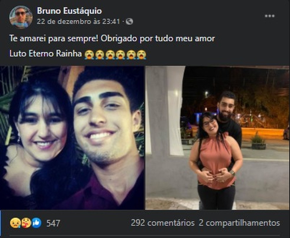 Jovem indiciado por homicídio doloso pela morte de mãe fez postagem após o crime em Guarujá, SP — Foto: Reprodução/Facebook
